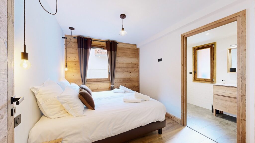 Chambre avec salle d’eau privative, appartement Everest
