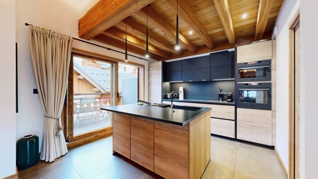 La cuisine équipée de l’appartement Everest