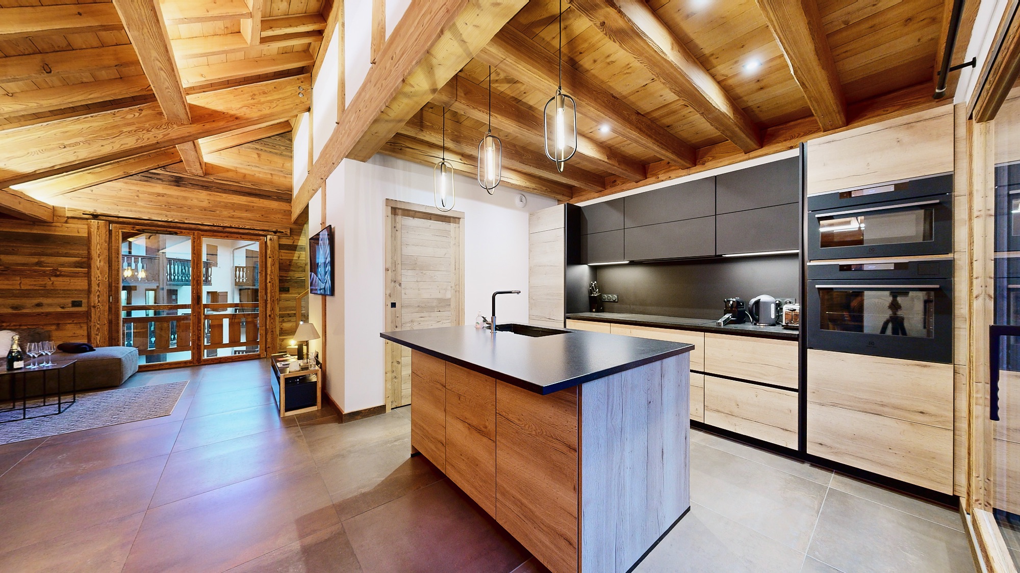 La cuisine équipée de l’appartement K2